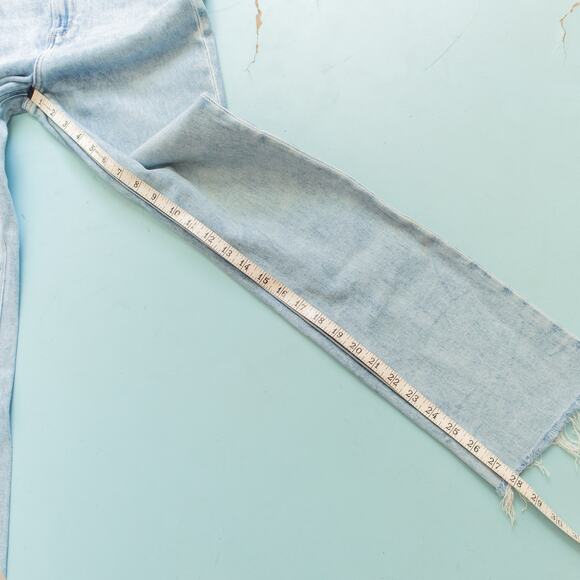 Paige x Anthropologie Cindy High-Rise Straight-Leg Light Wash Jeans Size 28 - Picture 9 of 10